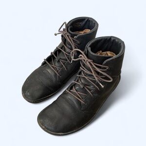 VIVOBAREFOOT gobi leather wild hide black lace up boots size 8.5